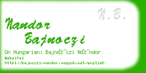 nandor bajnoczi business card